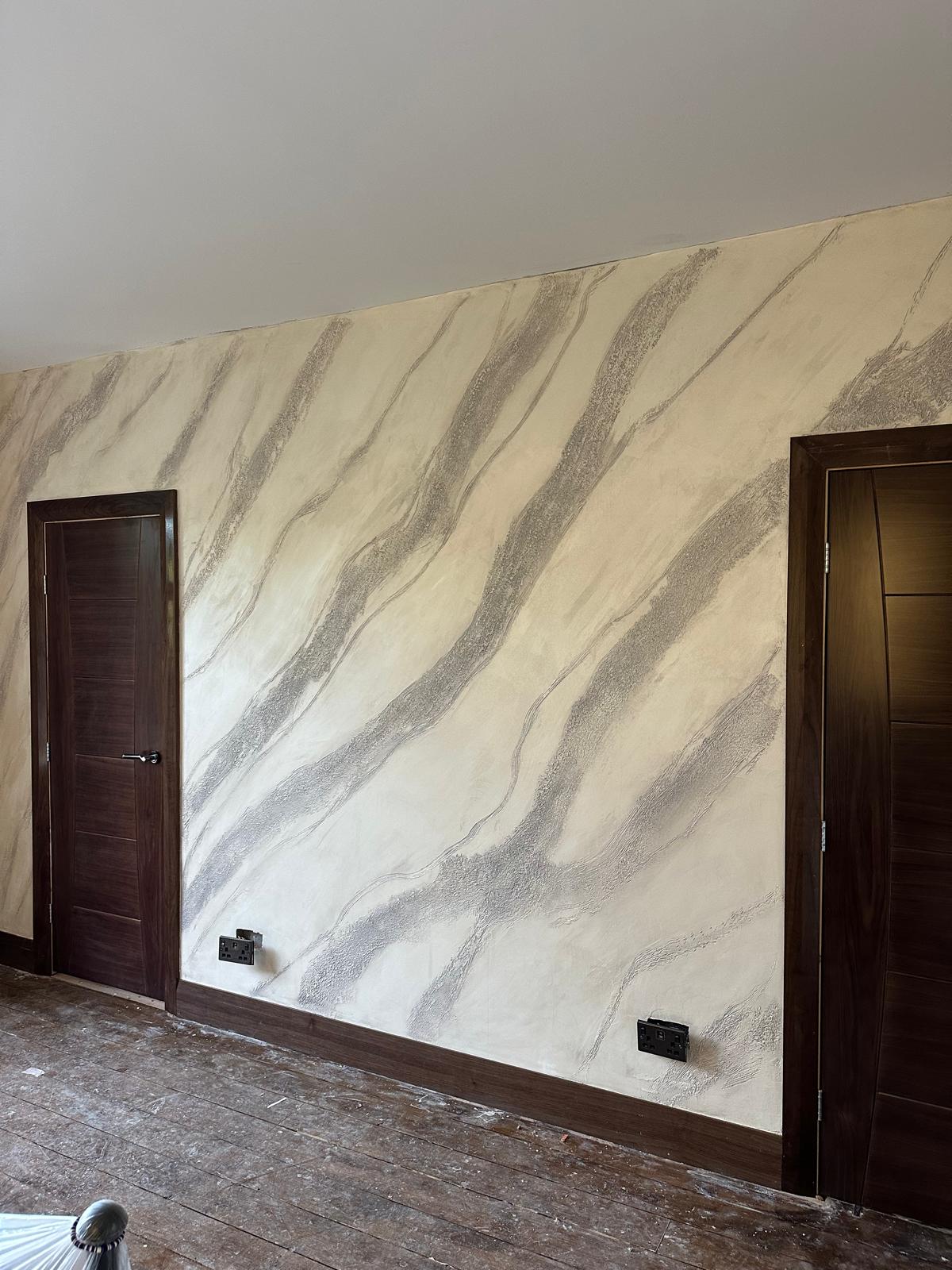 Completed Venetian plaster finish, project 11