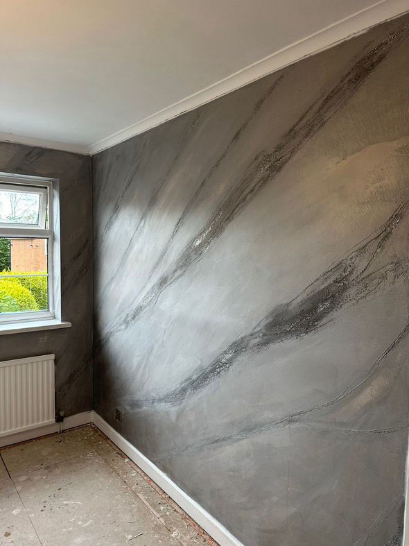 Completed Venetian plaster finish, project 12