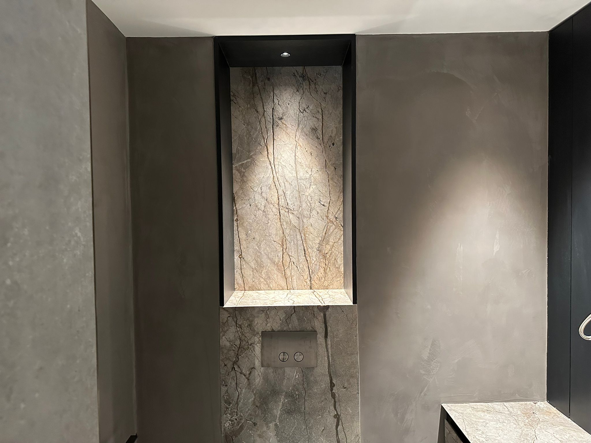 Completed Venetian plaster finish, project 2